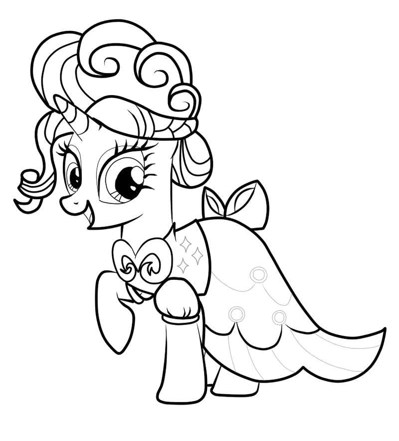 Online coloring pages princess coloring pony princess my little pony