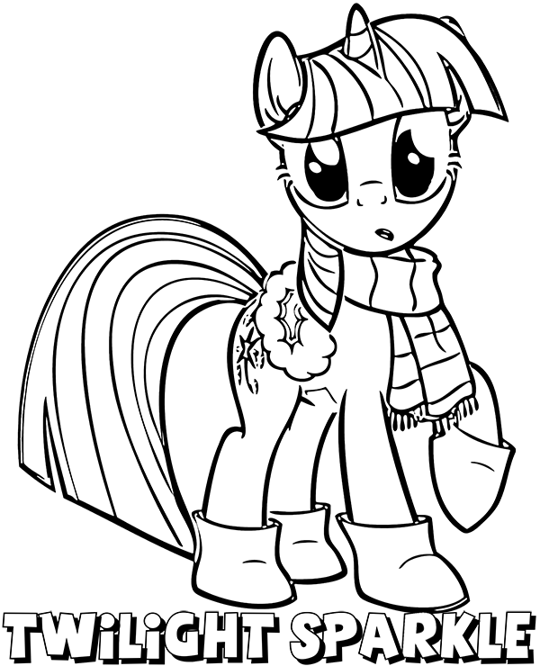 Coloringpicture of twilight sparkle to print for free