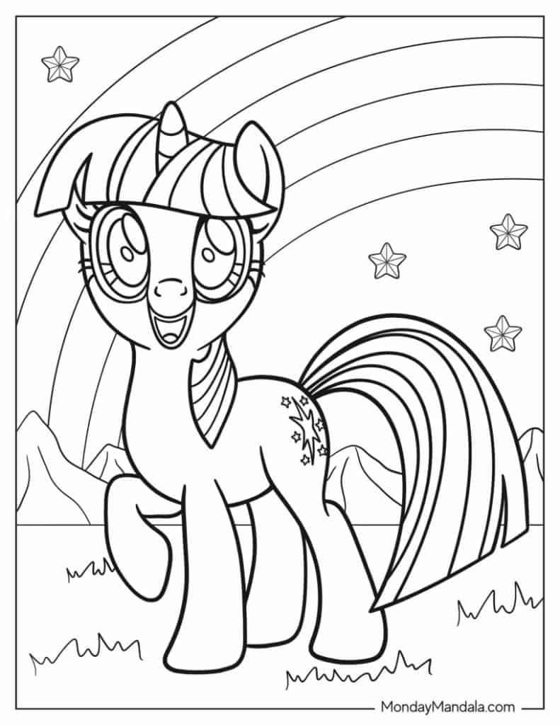 My little pony coloring pages free pdf printables