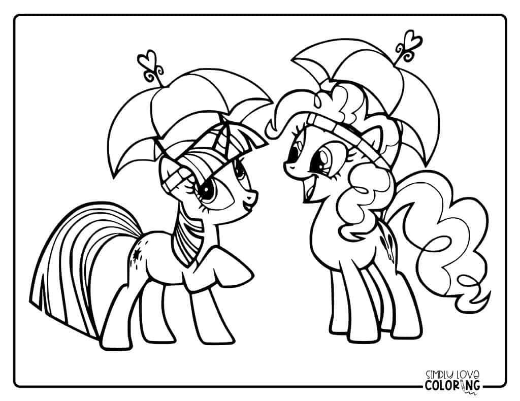 My little pony coloring pages free pdf printables