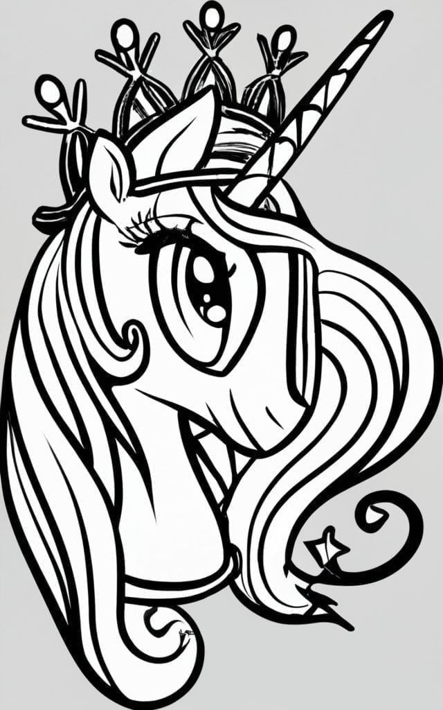 My little pony princess celestia coloring pages printable