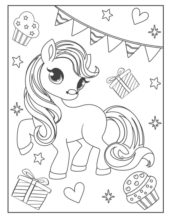 Printable pony coloring pages for children