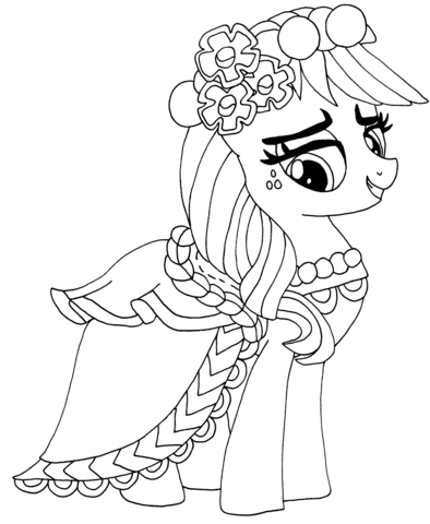 My little pony applejack coloring page free printable coloring pages