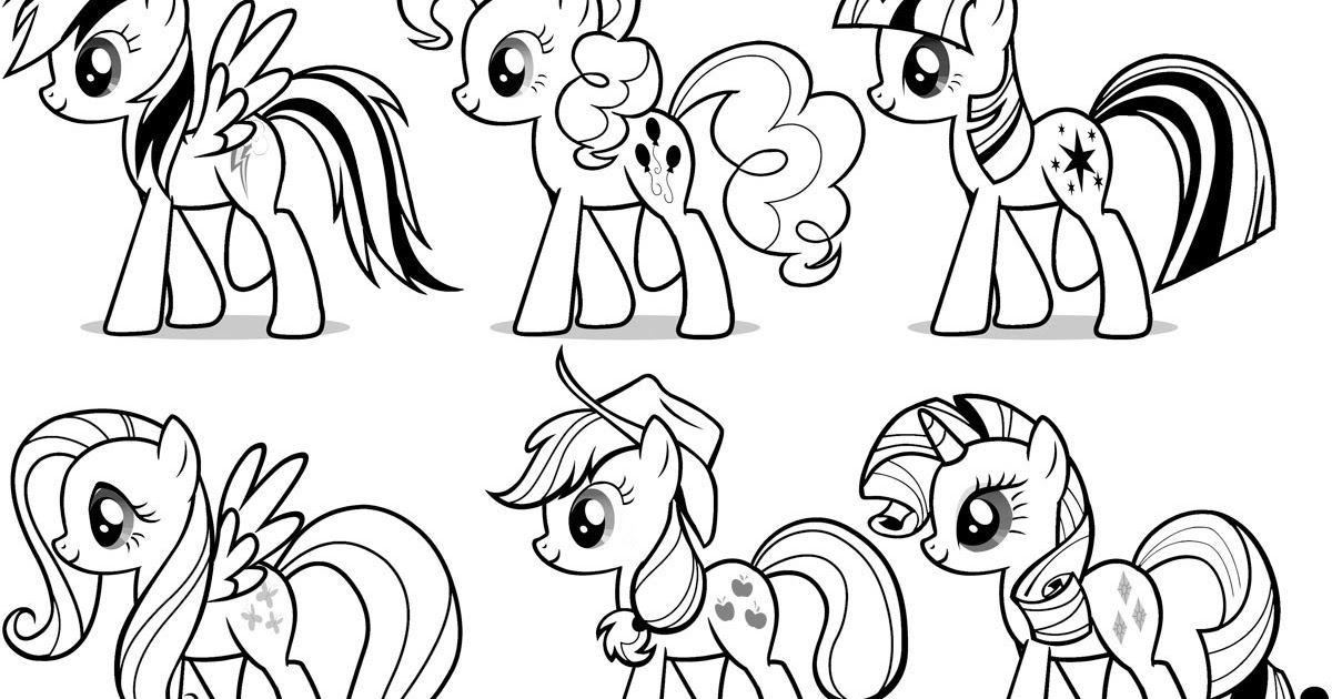 My little pony coloring pages team colors