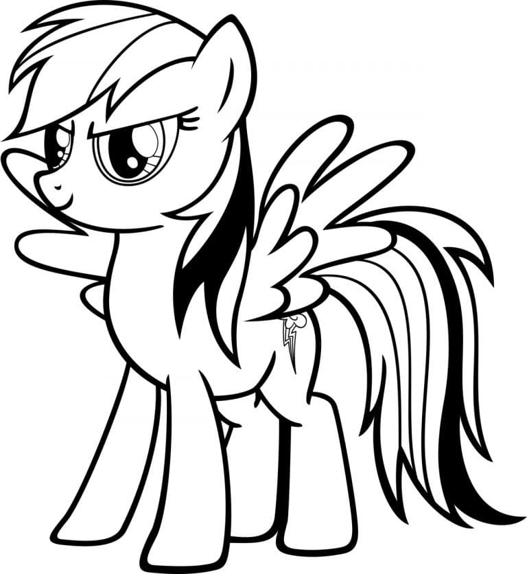 My little pony rainbow dash coloring page