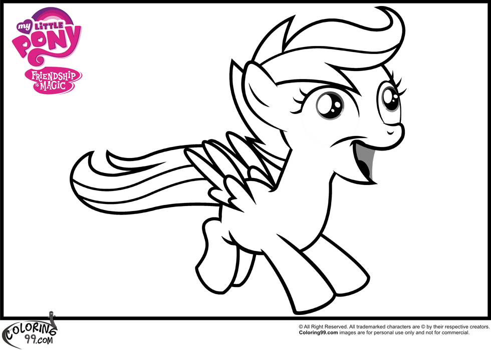Mlp scootaloo coloring pages team colors