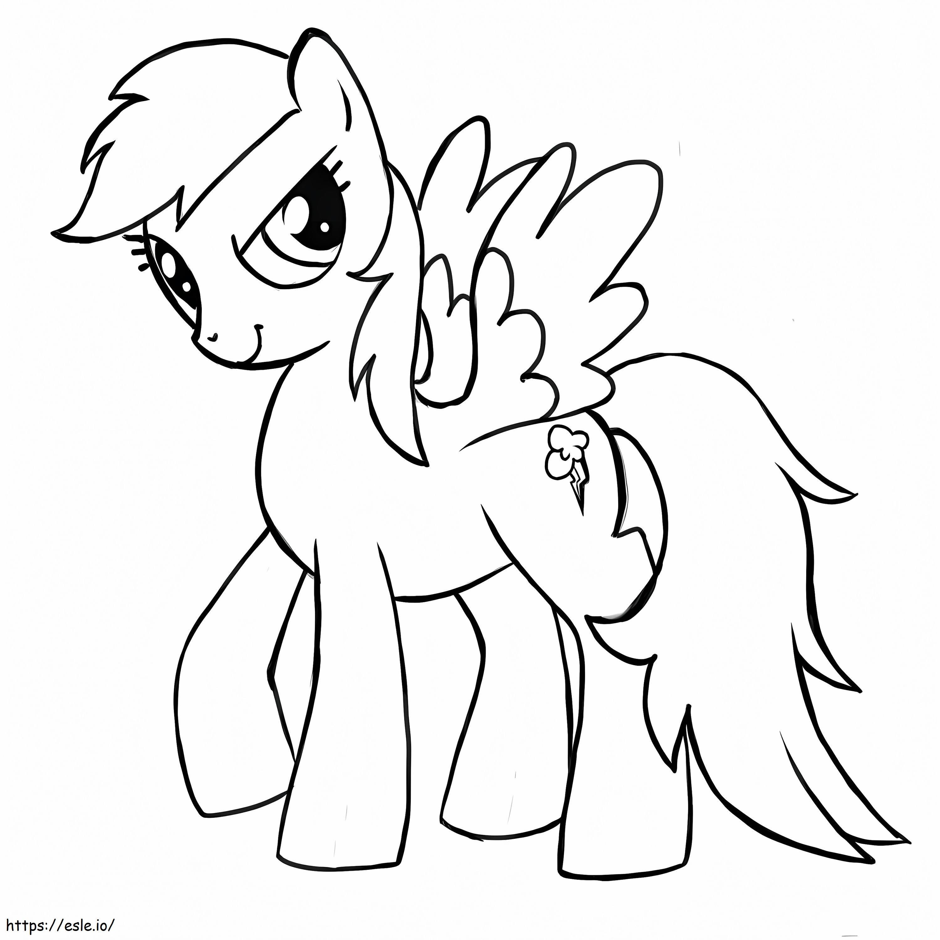 Awesome rainbow dash coloring page