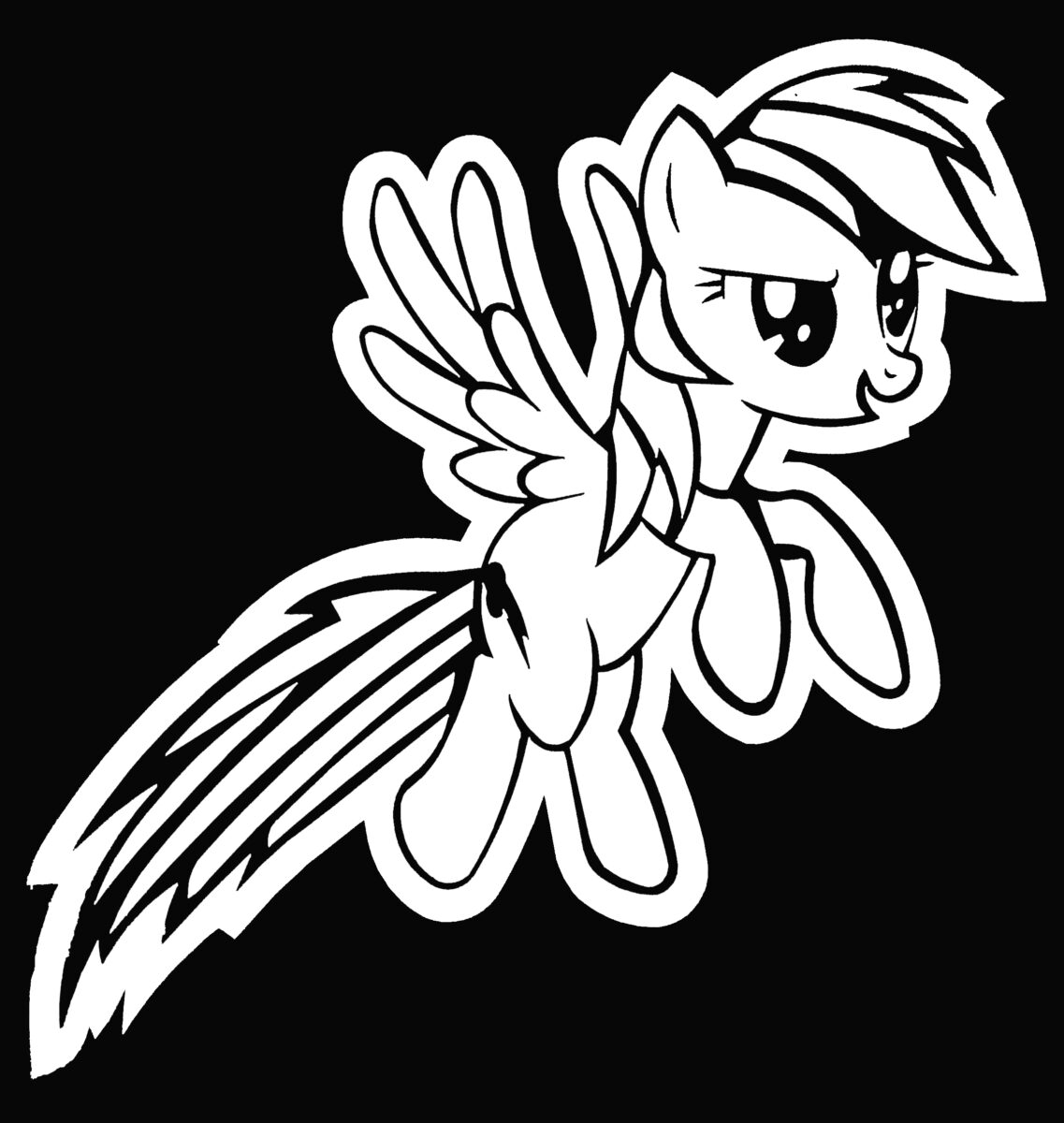 My little pony rainbow dash die cut vinyl decal