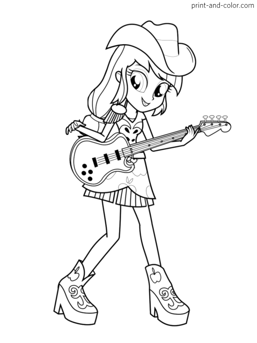 Equestria girls coloring pages print and color