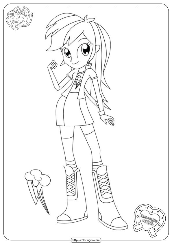 Equestria girls rainbow dash coloring page my little pony coloring rainbow dash equestria girls rainbow dash