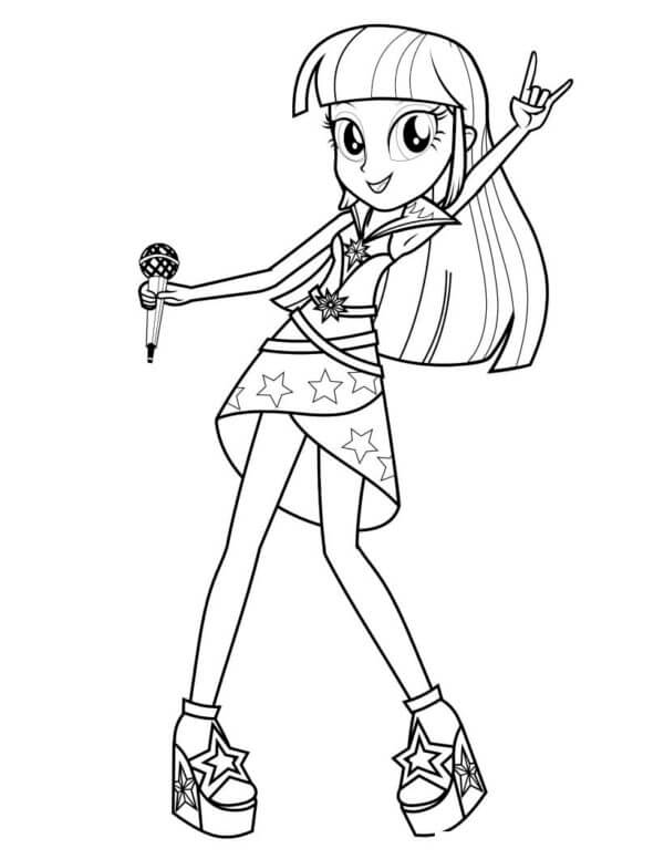 Twilight sparkle with angel wings coloring page