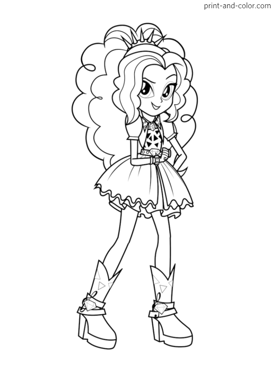 Equestria girls coloring pages print and color