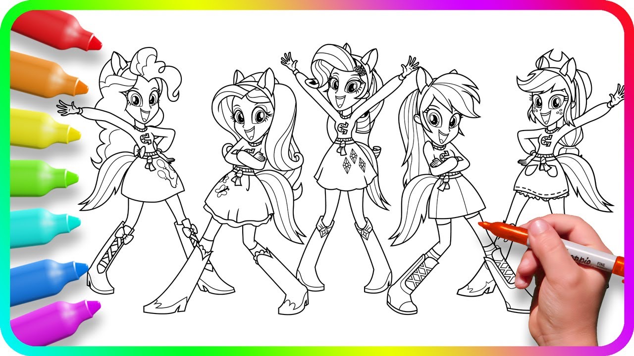 Coloring pages equestria girls coloring mlp how to draw my little pony easy drawing tutorial art