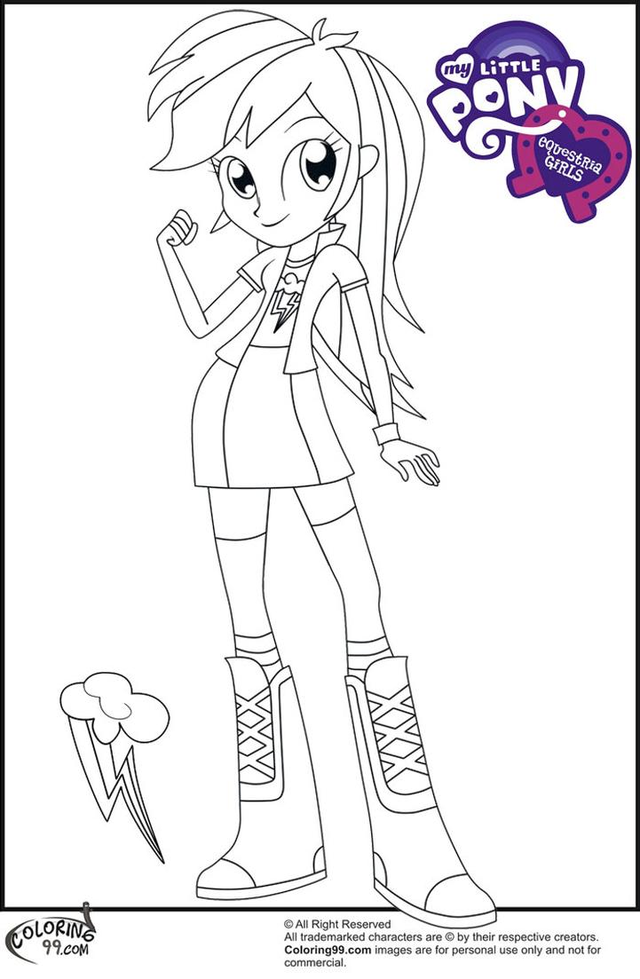 Get this equestria girls coloring pages rainbow dash funky