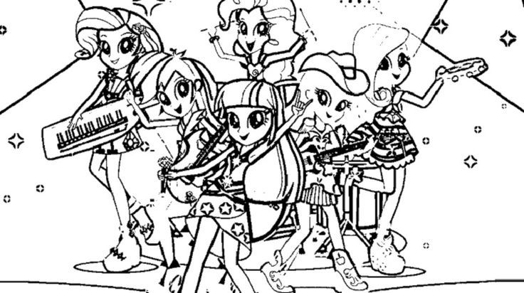 Colorful my little pony coloring pages