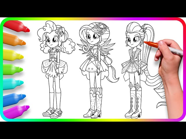 Coloring pages equestria girls how to draw my little pony pinkie pie easy drawing tutorial mlp