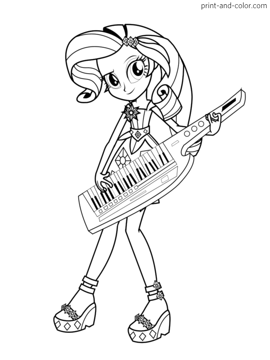 Equestria girls colouring pages main six edition rageregression