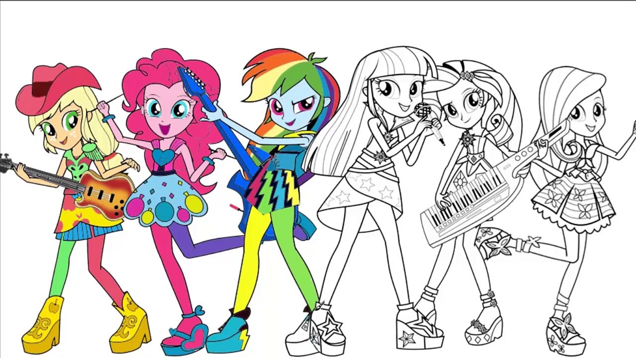 My little pony coloring book equestria girls rainbow rocks part mlp coloring pages f â ððððµð