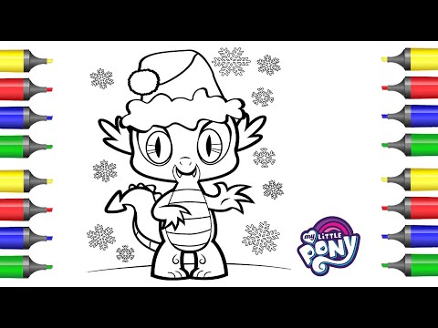 Coloring my little pony christmas spike the dragon coloring page music ncs