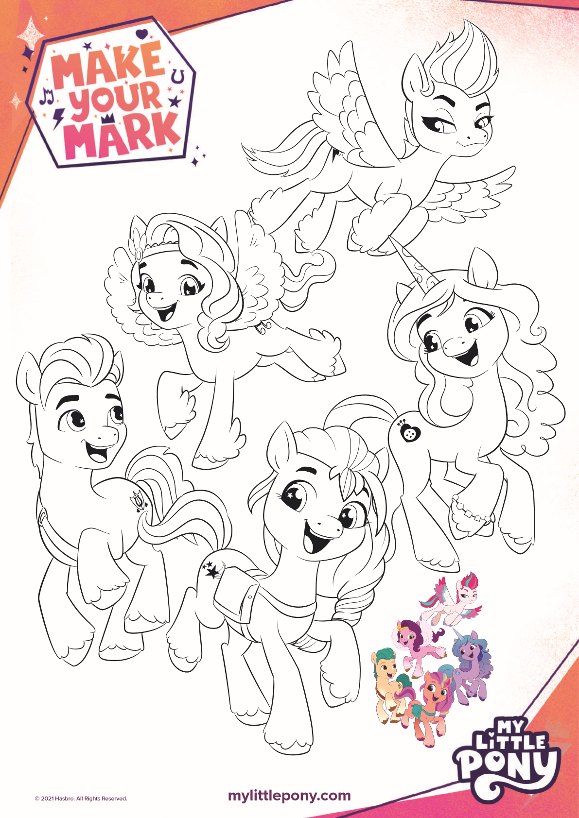 Free printable my little pony coloring page