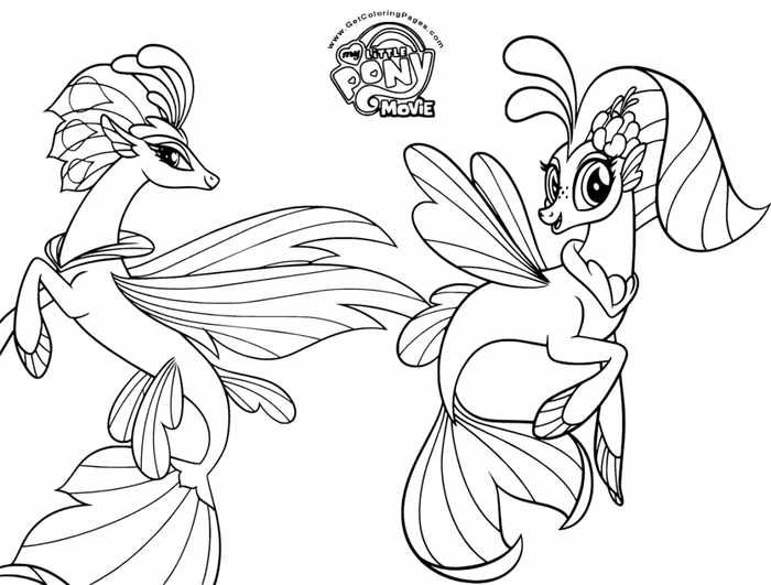 My little pony the movie coloring page queen novo and skystar my little pony movie horse coloring pages my little pony coloring