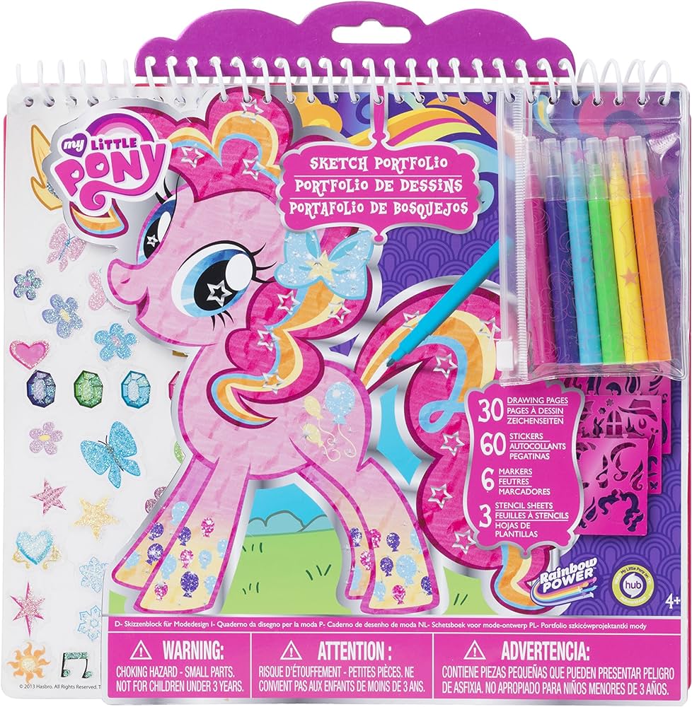 Fashion angels my little pony full size sketch portfolio with art set styles may vary toys games