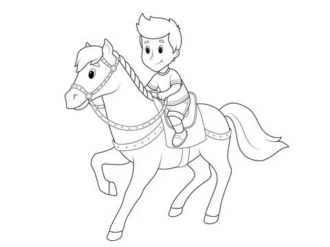 Pony coloring illustrations pony coloring vectors