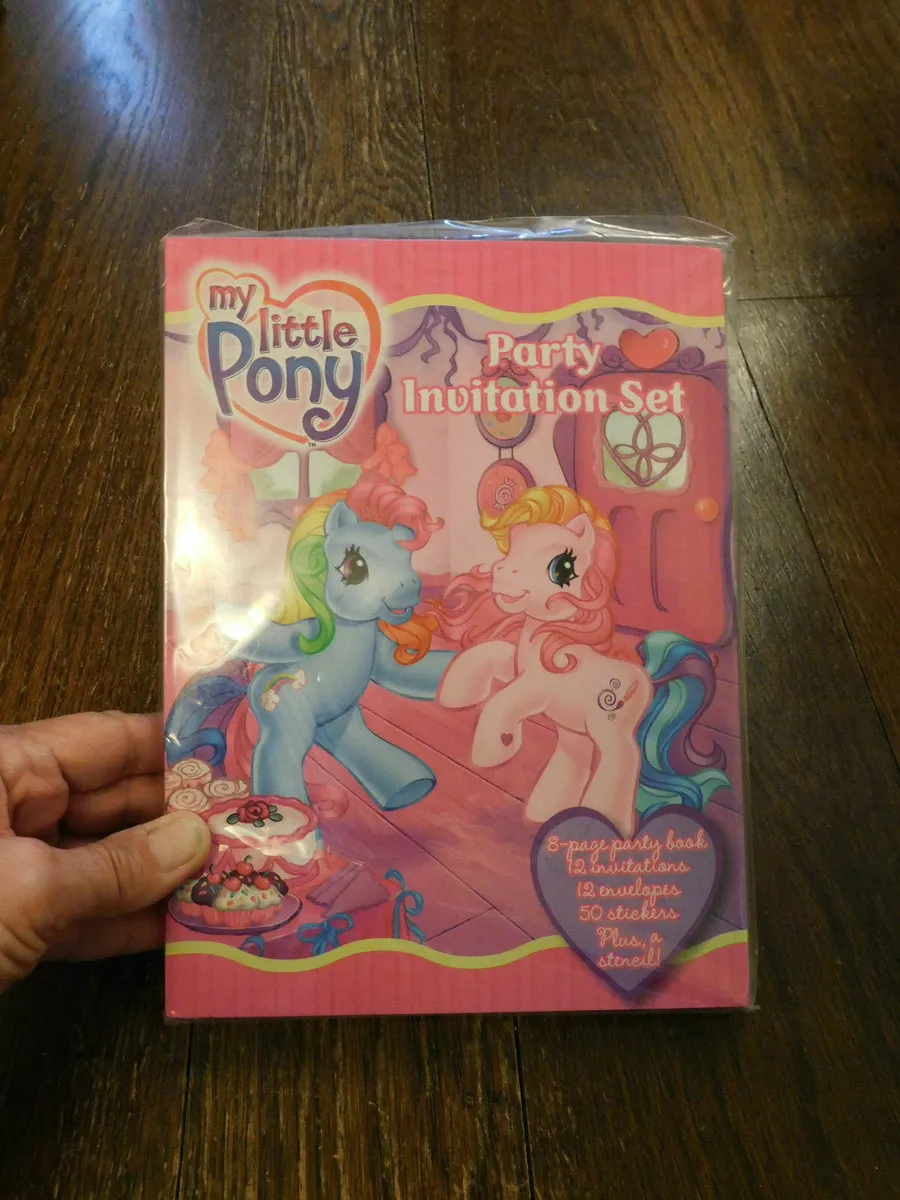 Hasbro my little pony birthday party stationary kit stickers stencils pinkie pie