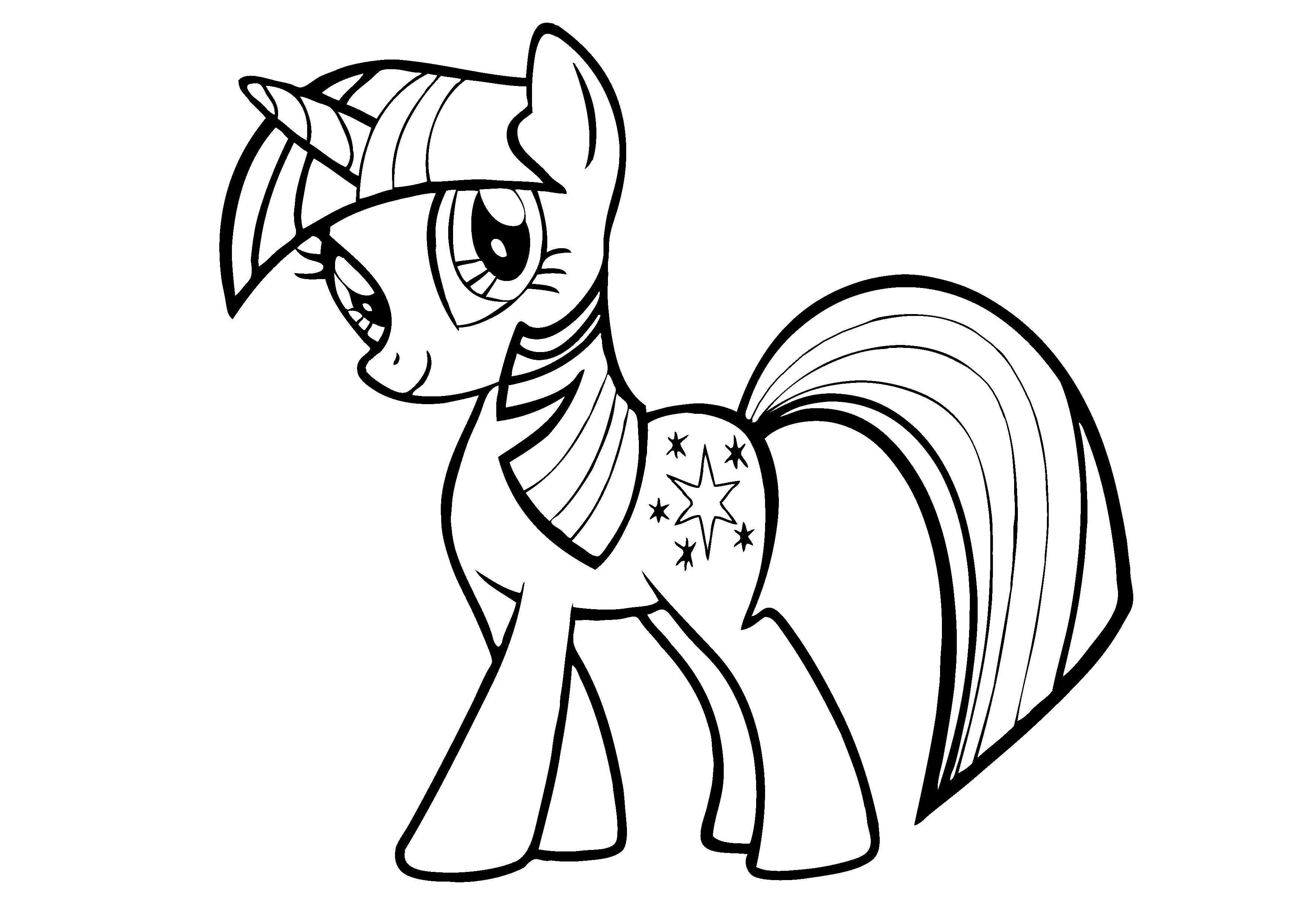 My little pony unicorn colouring image