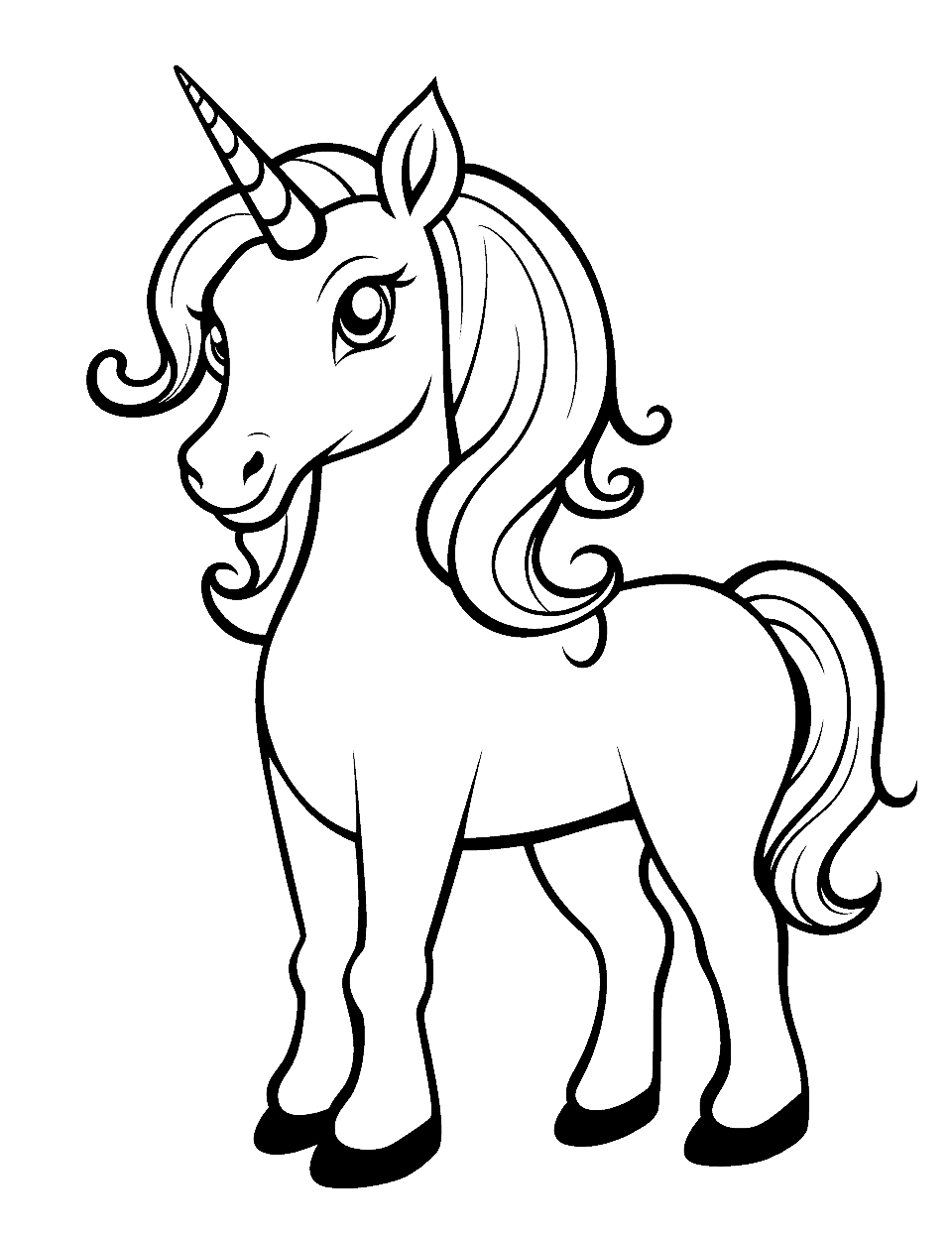 Unicorn coloring pages free printable sheets