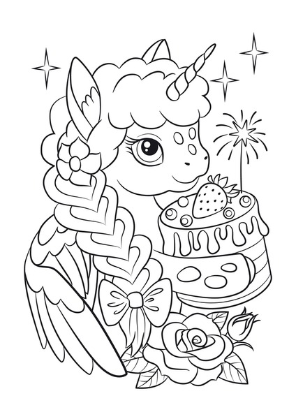 Thousand coloring book unicorn royalty