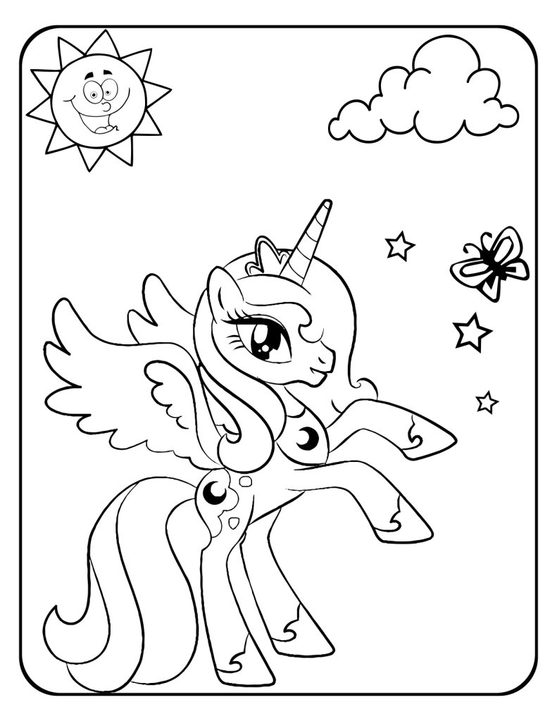 Free unicorn coloring pages pdf