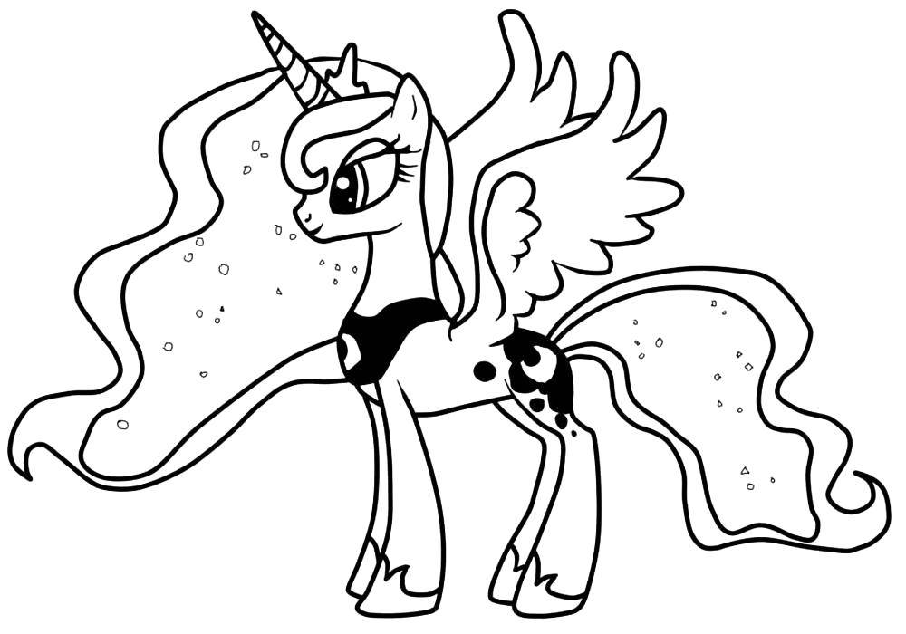 Online coloring pages coloring pony unicorn coloring