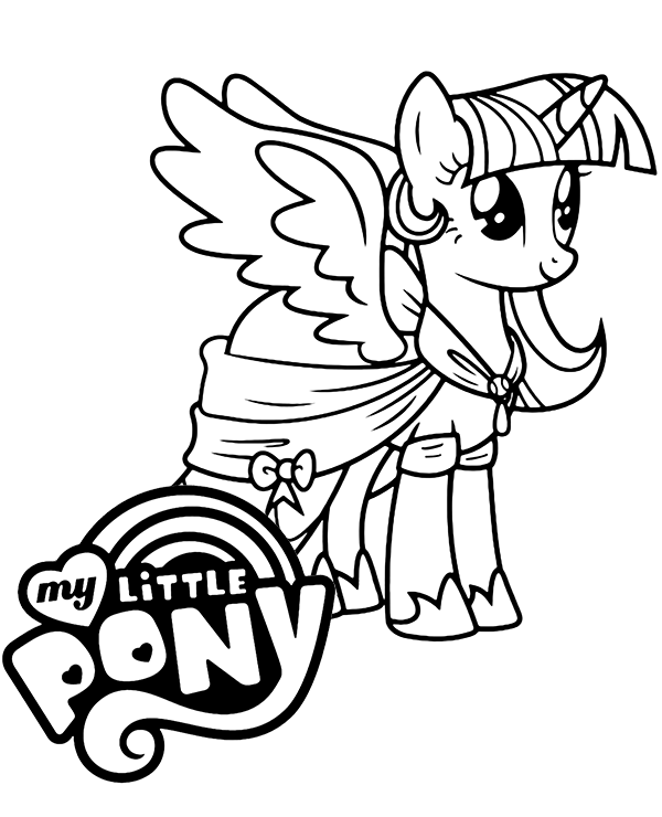 Twilight coloring page my little pony