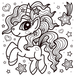 Little pony coloring pages vector images over