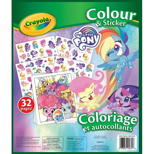 Crayola colour sticker book my little pony my little pony colouring sticker book