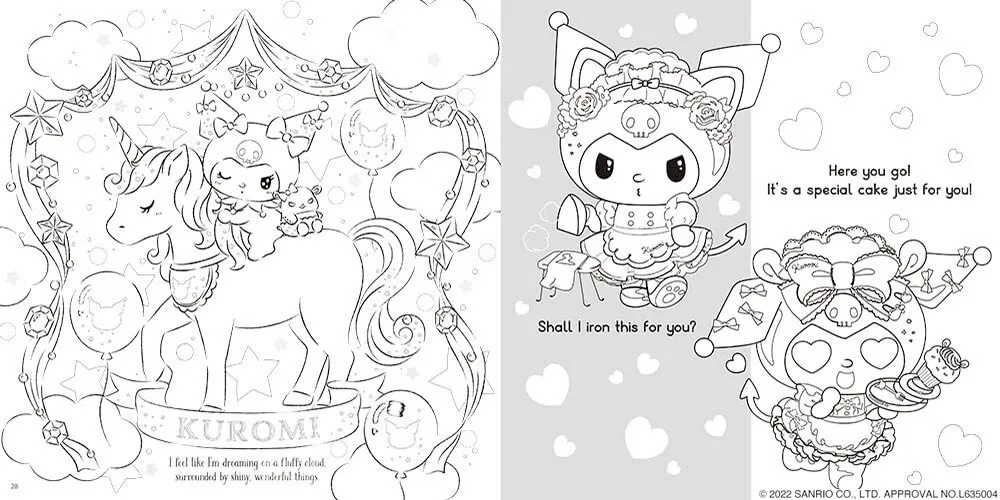 Kuromi coloring art book p japan sanrio my melody