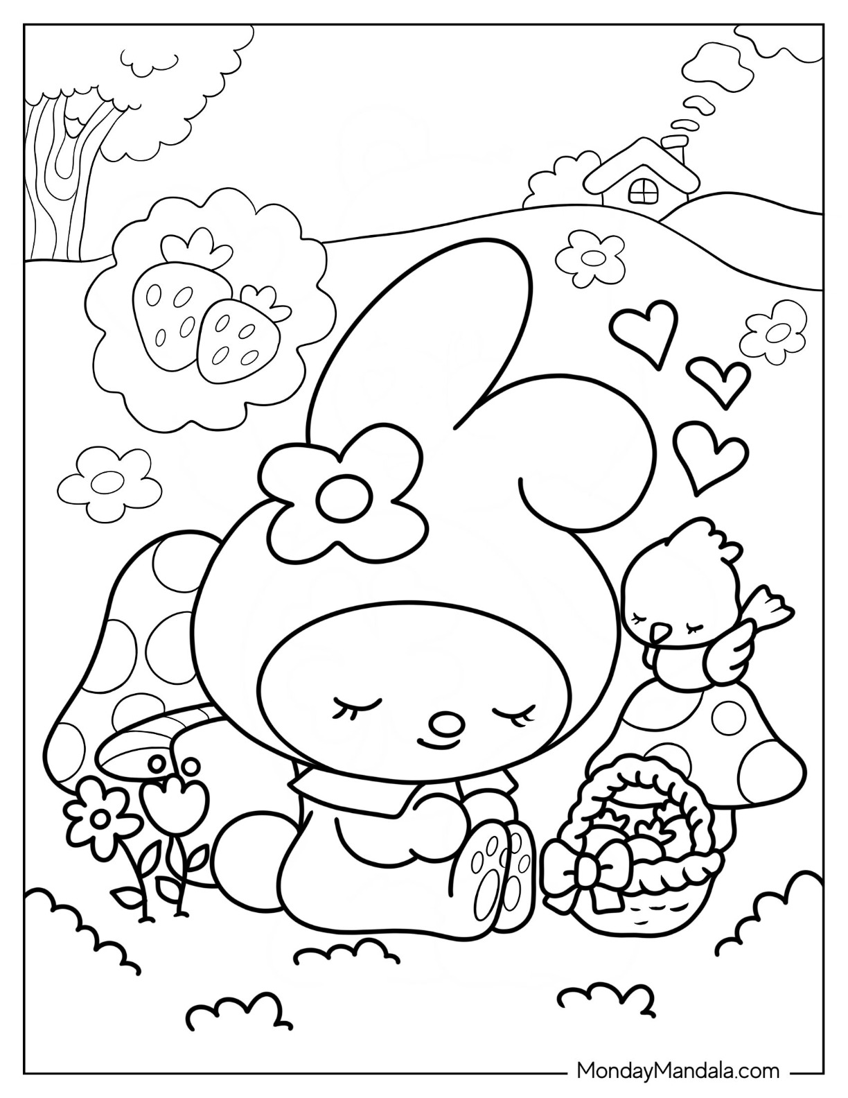 My melody coloring pages free pdf printables