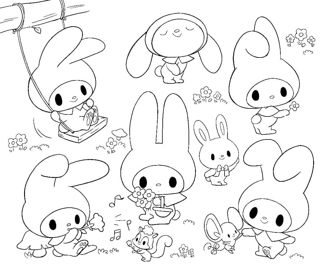 My melody coloring pages