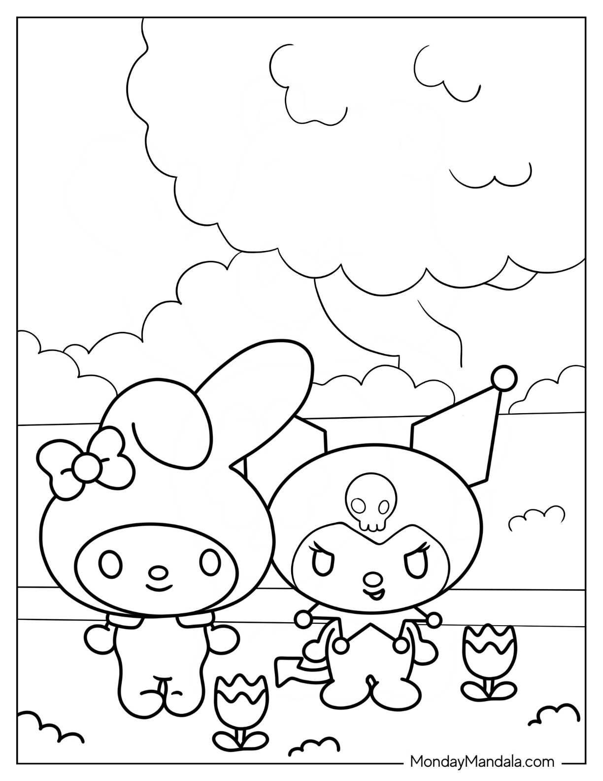 My melody coloring pages free pdf printables