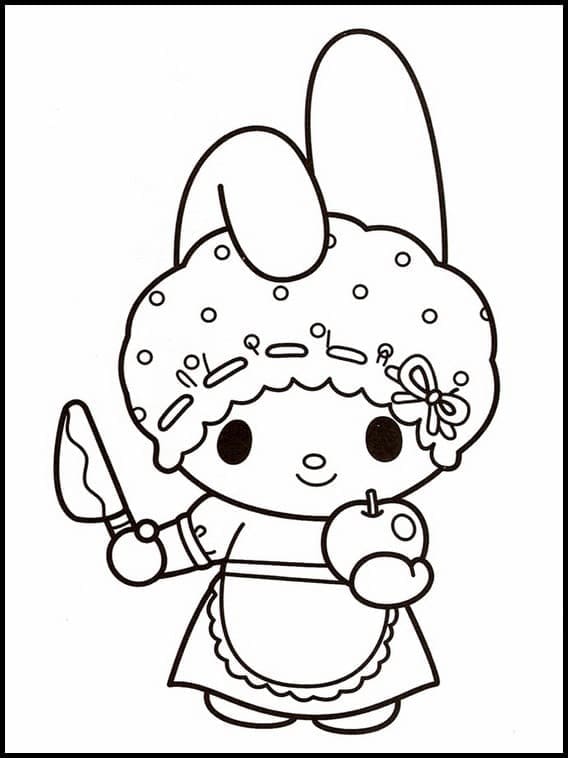 My melody mama coloring page