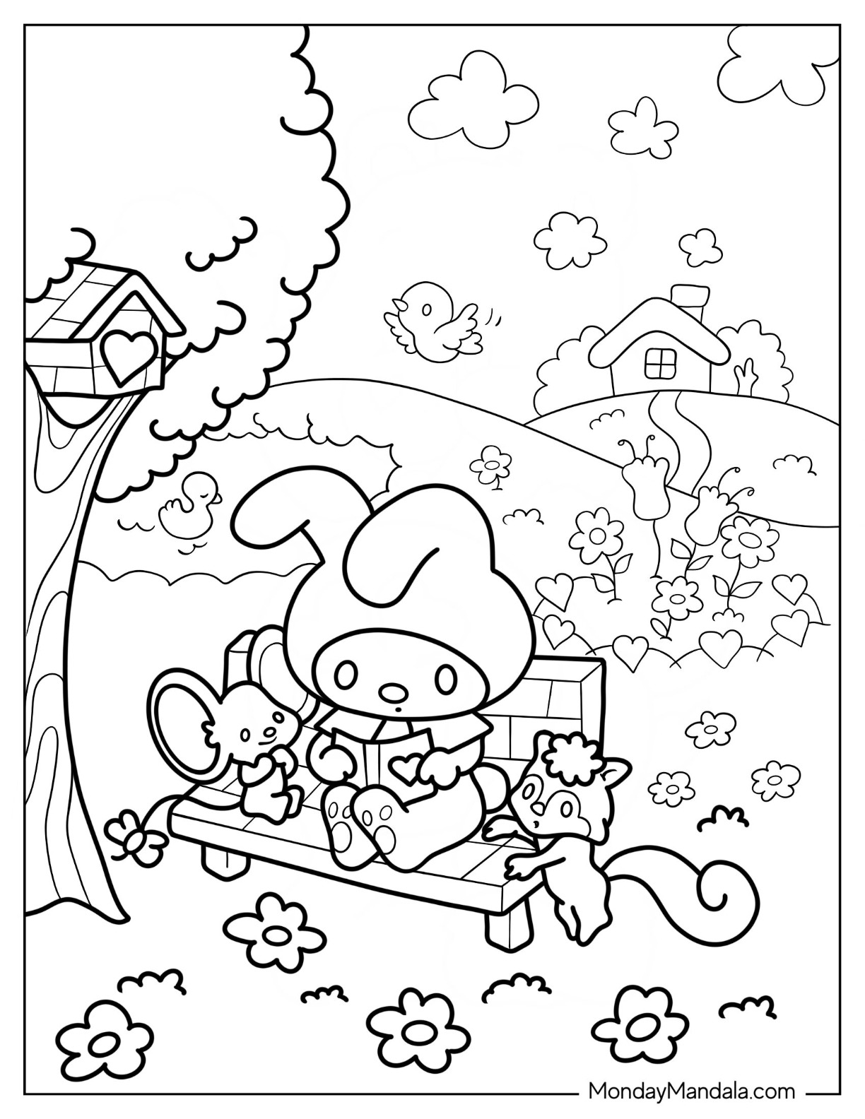 My melody coloring pages free pdf printables