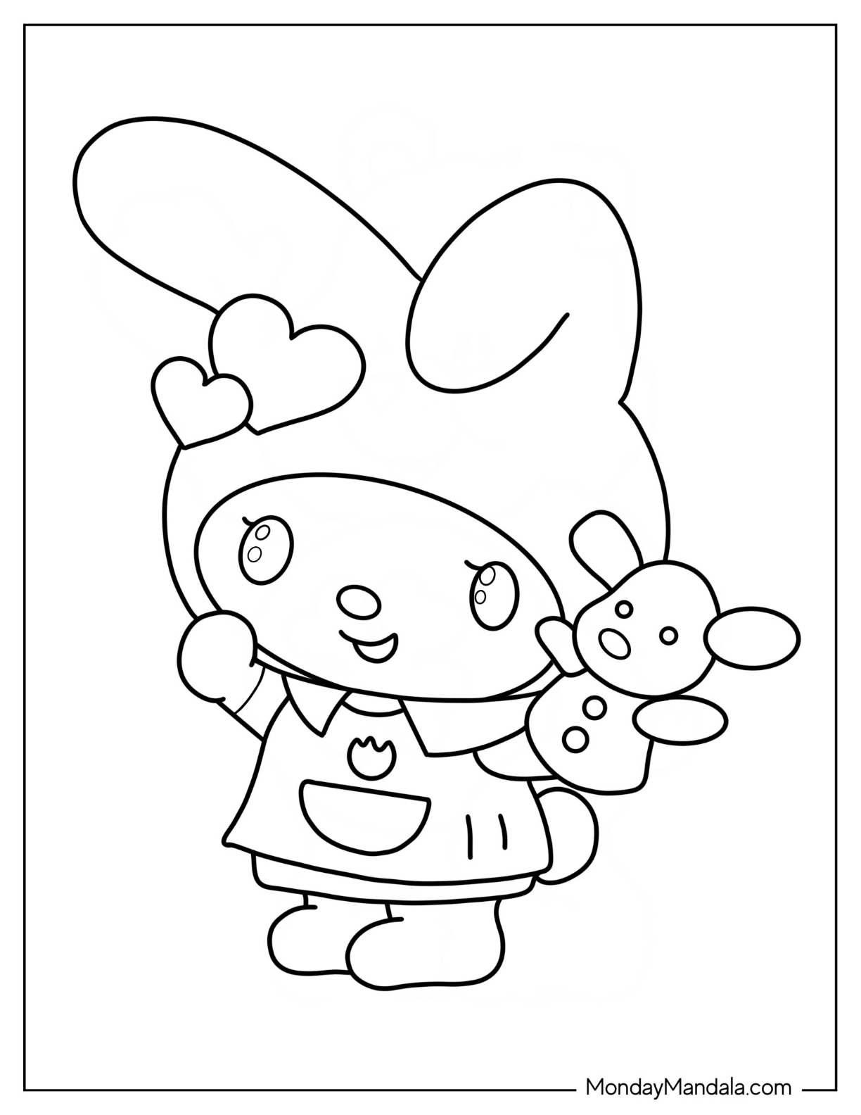 My melody coloring pages free pdf printables