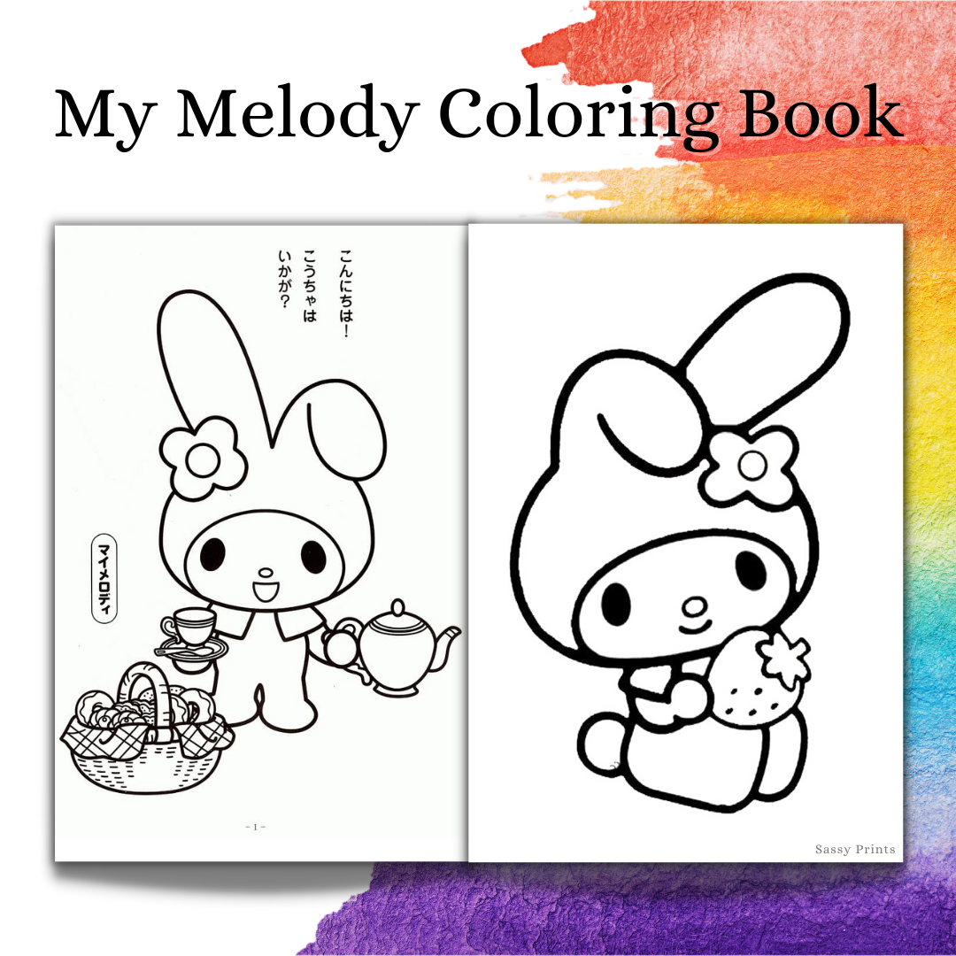 My melody coloring book sanrio my melody coloring book