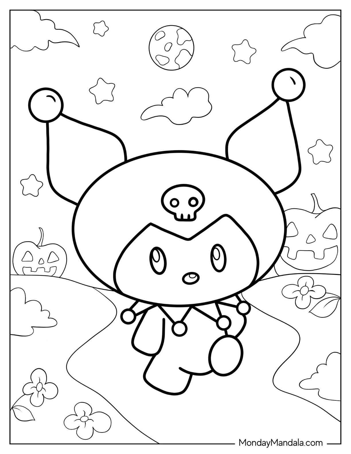 Sanrio coloring pages free pdf printables