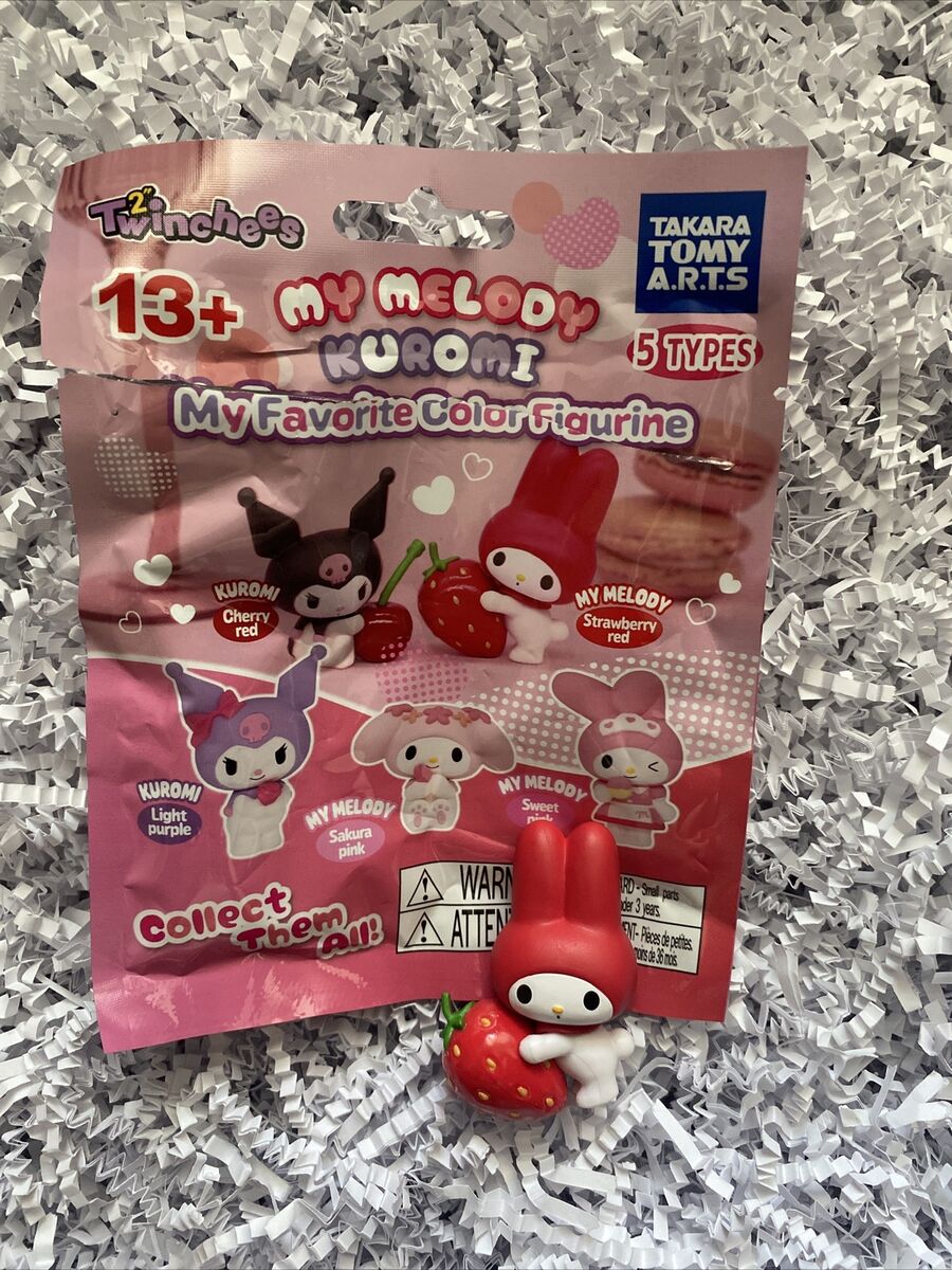 My melody kuromi my favorite color figurine my melody strawberry red