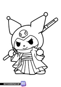 Kuromi coloring pages