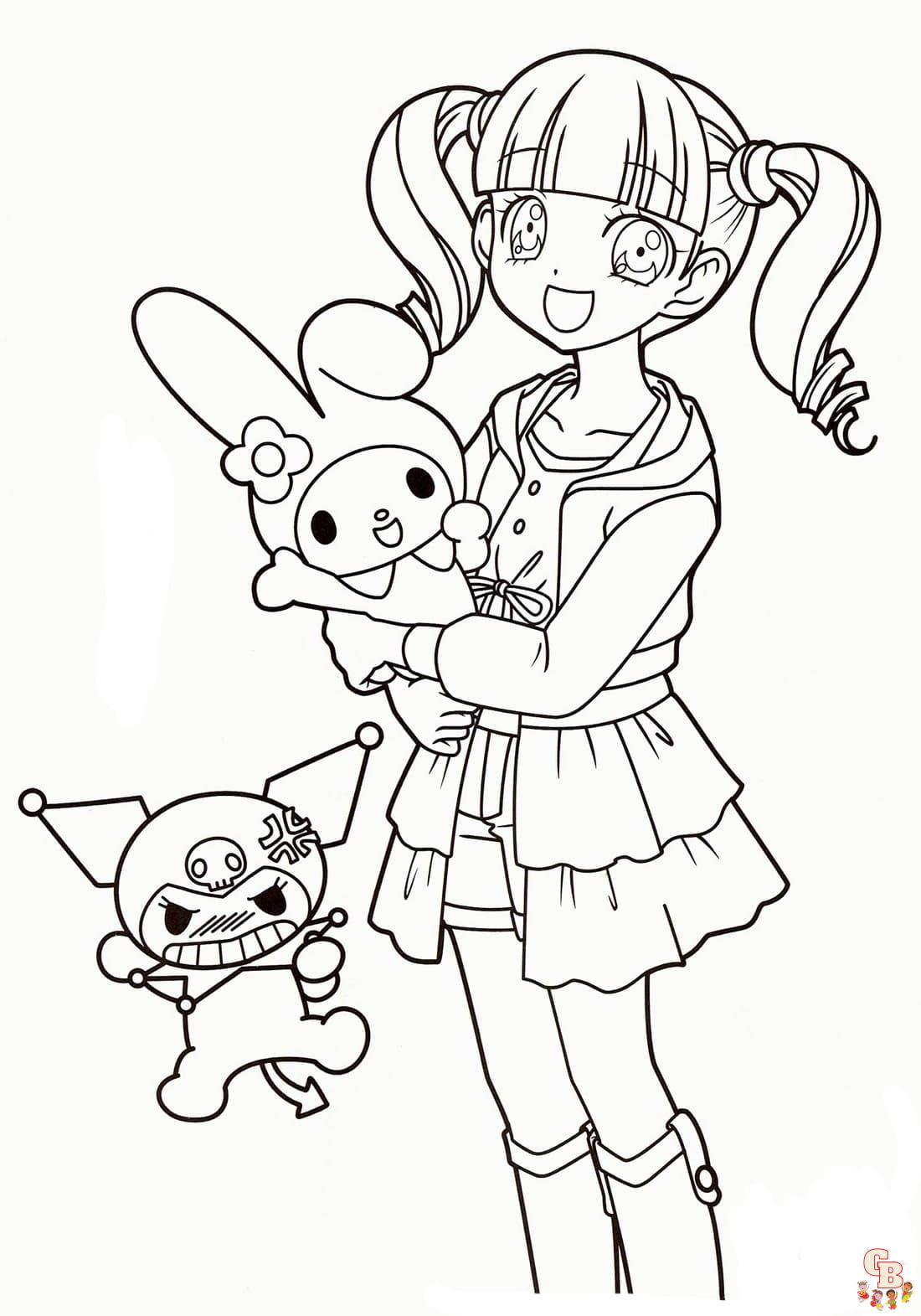 Printable kuromi coloring pages free and easy to print