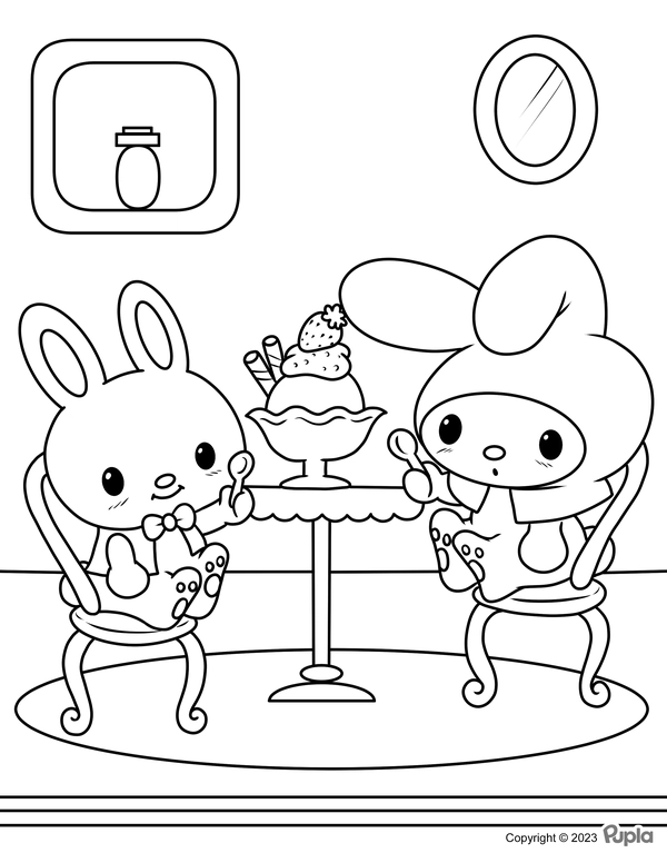 Ðï my melody eating ice cream with rhythm