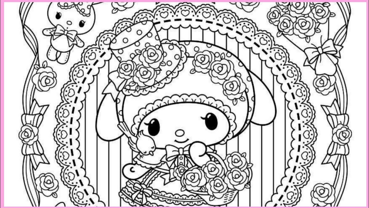 Y elody ð sanrio coloring book speed coloring